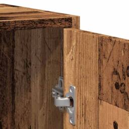 Berkfield Home Comfortable Bathroom Sink Cabinet Old Wood 60x33x60 cm Engineered Wood in Brown - Size: 60 x 33 x 60 cm - thumbnail 9