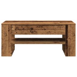 Berkfield Home Coffee Table Vintage Wood 102x55x45 cm Made of Engineered Wood in Brown - Size: 102 x 55 x 45 cm - thumbnail 6