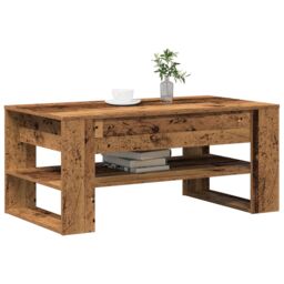 Berkfield Home Coffee Table Vintage Wood 102x55x45 cm Made of Engineered Wood in Brown - Size: 102 x 55 x 45 cm - thumbnail 3