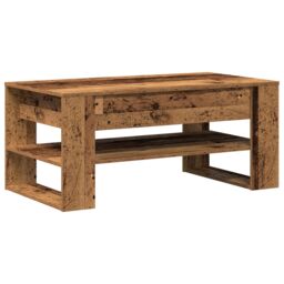 Berkfield Home Coffee Table Vintage Wood 102x55x45 cm Made of Engineered Wood in Brown - Size: 102 x 55 x 45 cm - thumbnail 2