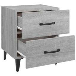 Berkfield Home Decorative Bedside Cabinet Grey Sonoma 40x35x47.5 cm - thumbnail 5