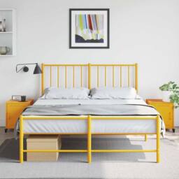 Berkfield Home Stylish Bedside Cabinets 2 pcs Mustard Yellow 36x39x43.5 cm Steel