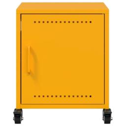 Berkfield Home Stylish Bedside Cabinets 2 pcs Mustard Yellow 36x39x43.5 cm Steel - thumbnail 6