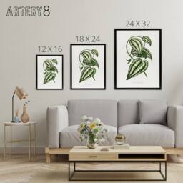 "Artery8 AF Lydon Benjamin Fawcett Smilax Macrophylla Vine Framed Canvas Art in White - Size: W12"" x H16""" - thumbnail 4