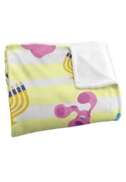 Blues Clues Blues Hanukka Pattern Silky Touch Super Soft Throw Blanket 152 X 127 cm in White - thumbnail 3