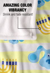 Blues Clues Blues Hanukka Pattern Silky Touch Super Soft Throw Blanket 152 X 127 cm in White - thumbnail 4