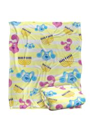 Blues Clues Blues Hanukka Pattern Silky Touch Super Soft Throw Blanket 152 X 127 cm in White - thumbnail 2