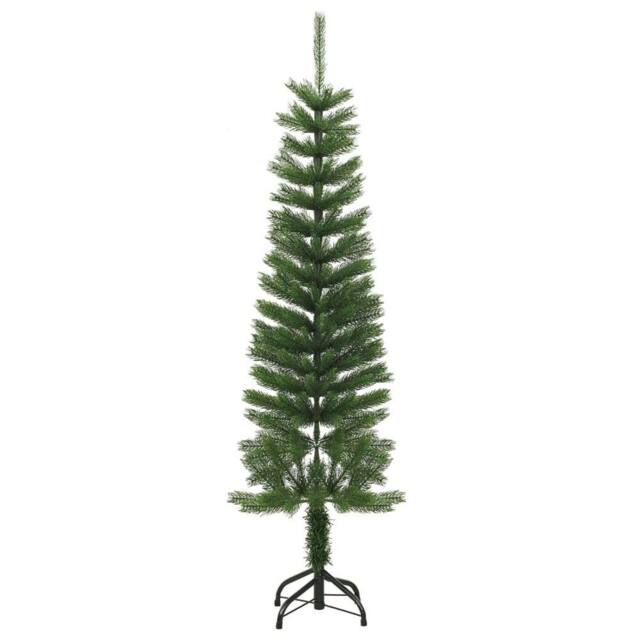 Berkfield Home Artificial Slim Christmas Tree with Stand 150 cm PE in Green - image 1