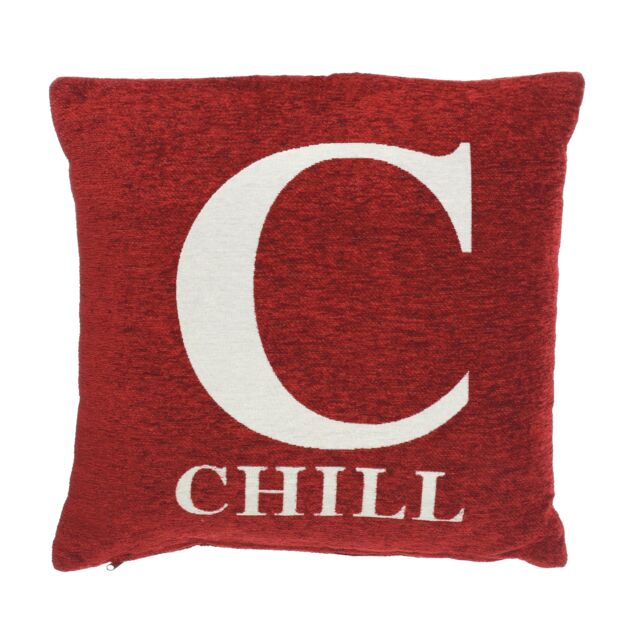 Orsina Chill Words Cushion in Red - image 1