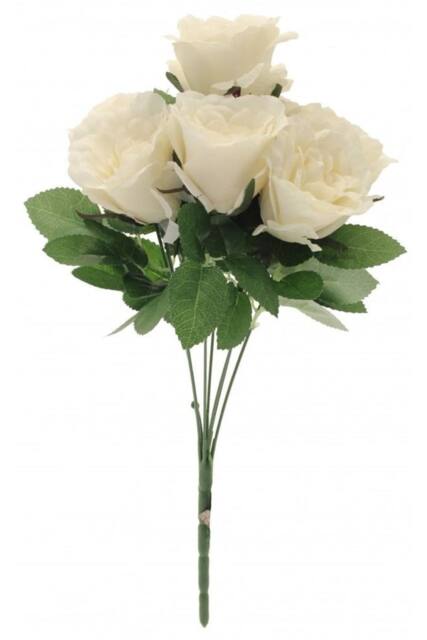 KDMD Eden Rose Bunch Cream White Artificial Flowers - image 1