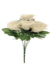 KDMD Eden Rose Bunch Cream White Artificial Flowers - thumbnail 2