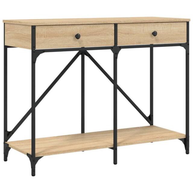 Berkfield Home Console Table Sonoma Oak 100x39x78.5 cm Engineered Wood in Light Brown - image 1