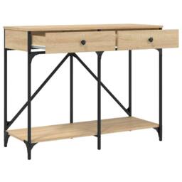 Berkfield Home Console Table Sonoma Oak 100x39x78.5 cm Engineered Wood in Light Brown - thumbnail 5