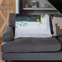 Benjamin Tate Design Green Leaves Board Blanket in Natural - Size: 120 cm x 150 cm - thumbnail 2