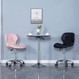 NESTLUNE Black Desk Chair Adjustable Swivel Office Chair - Size: 100 cm x 100 cm - thumbnail 2