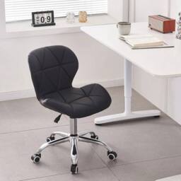 NESTLUNE Black Desk Chair Adjustable Swivel Office Chair - Size: 100 cm x 100 cm - thumbnail 5