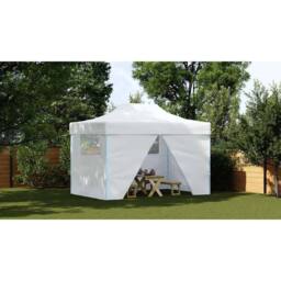 Berkfield Home Professional Folding Party Tent with 4 Sidewalls 3x4 m Steel White - thumbnail 1