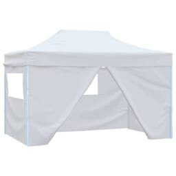 Berkfield Home Professional Folding Party Tent with 4 Sidewalls 3x4 m Steel White - thumbnail 2