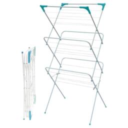 Trendi 3 Tier Clothes Airer Drying Rack, Foldable Indoor Laundry Stand in Aqua - thumbnail 1