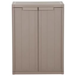 Berkfield Home Garden Storage Cabinet Brown 65x45x88 cm PP Wood Look - Size: 65 x 45 x 88 cm - thumbnail 2