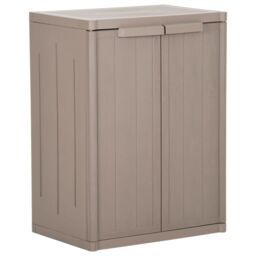 Berkfield Home Garden Storage Cabinet Brown 65x45x88 cm PP Wood Look - Size: 65 x 45 x 88 cm - thumbnail 1