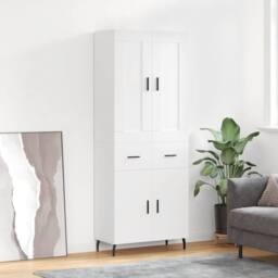 Berkfield Home Highboard White 69.5x34x180 cm Engineered Wood - thumbnail 2