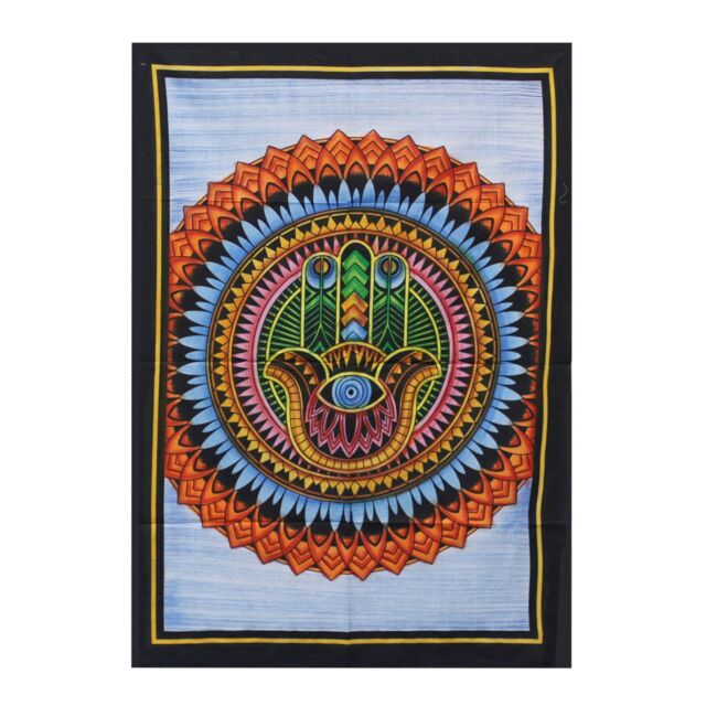 KDMD Handbrushed Cotton Wall Art - Hamsa - image 1