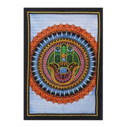 KDMD Handbrushed Cotton Wall Art - Hamsa - thumbnail 1