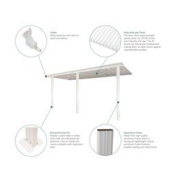 Primrose Living Anthracite Veranda Garden Canopy 14ft x 10ft in Dark Grey - thumbnail 6