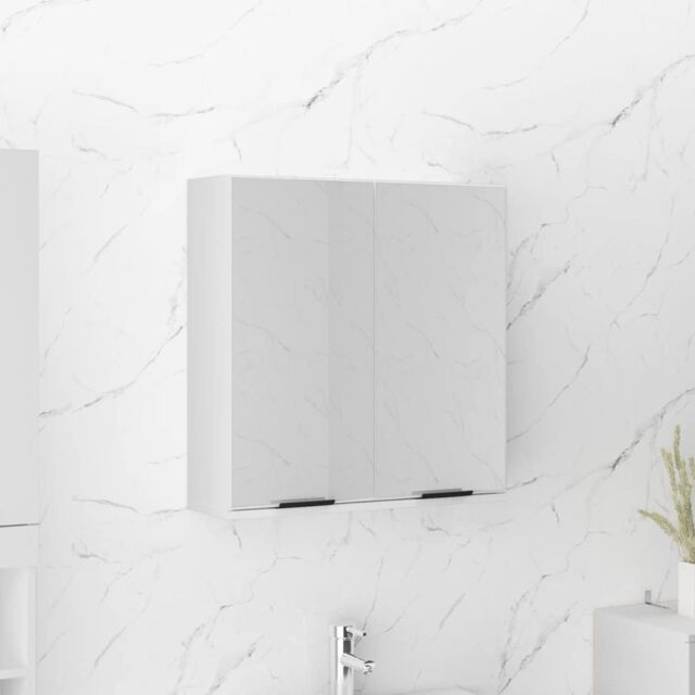 Berkfield Home Bathroom Mirror Cabinet White 64x20x67 cm - Size: 64 x 20 x 67 cm - image 1