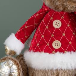 Samuel Alexander 45cm Sitting Plush Golden Dancer Christmas Reindeer Decoration in Beige - thumbnail 5