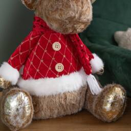 Samuel Alexander 45cm Sitting Plush Golden Dancer Christmas Reindeer Decoration in Beige - thumbnail 6