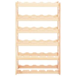 Berkfield Home Durable Wine Rack for 30 Bottles Pinewood in Beige - thumbnail 3