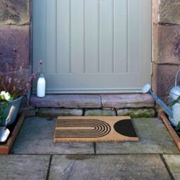 Artsy Mats Abstract Half Moon Design Doormat in Grey - Size: 40 cm x 60 cm - thumbnail 4