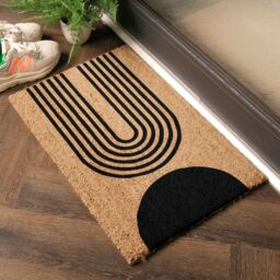Artsy Mats Abstract Half Moon Design Doormat in Grey - Size: 40 cm x 60 cm - thumbnail 3