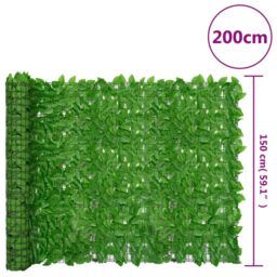 Berkfield Home Balcony Screen with Green Leaves 200x150 cm - thumbnail 6