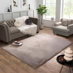 DS Living Dovilla Plush Plain Mink Rug Collection in Taupe - Size: 60 cm x 100 cm - thumbnail 1