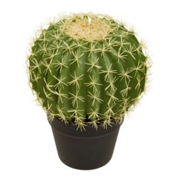 Orsina Fiori Artificial Cactus in Plastic Pot, Desert-Inspired Faux Plant for Windowsill or Tabletop in Green - thumbnail 2