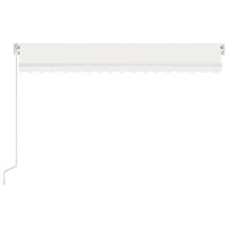 Berkfield Home Manual Retractable Awning with LED 450x350 cm Cream - thumbnail 4