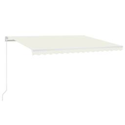 Berkfield Home Manual Retractable Awning with LED 450x350 cm Cream - thumbnail 2