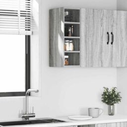 Berkfield Home Hanging Cabinet Grey Sonoma 20x29.5x60 cm Engineered Wood - thumbnail 3