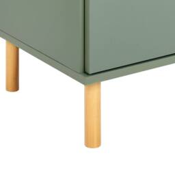 Wyld and Coco 6-Drawer Chest with Green-Gold Accents and Solid Wood Legs in Green - thumbnail 8
