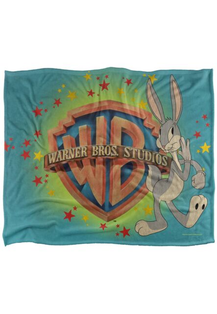 Warner Bros. WB Shield Bugs Bunny Color Silky Touch Super Soft Throw Blanket 152 X 127 cm in White - image 1