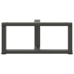 Berkfield Home Coffee Table Legs T-Shaped¬†2 pcs Anthracite 60x25x(30-31) cm Steel in Black - thumbnail 6
