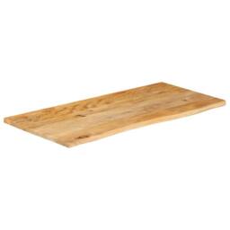Berkfield Home Table Top Live Edge 100x60x3.8 cm Solid Wood Mango in Brown - thumbnail 3