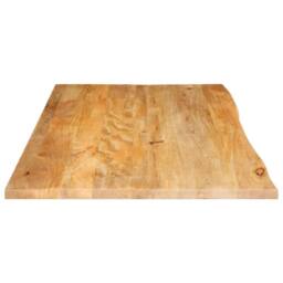 Berkfield Home Table Top Live Edge 100x60x3.8 cm Solid Wood Mango in Brown - thumbnail 4