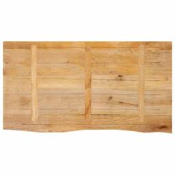Berkfield Home Table Top Live Edge 100x60x3.8 cm Solid Wood Mango in Brown - thumbnail 5