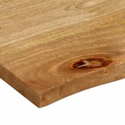 Berkfield Home Table Top Live Edge 100x60x3.8 cm Solid Wood Mango in Brown - thumbnail 6