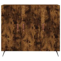 Berkfield Home Sideboard Smoked Oak 90x34x80 cm Engineered Wood in Brown - Size: 90 x 34 x 80 cm - thumbnail 6