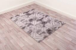Celebrity Interiors Bianco 196SA Cream/Grey Rug in Cream - Size: 80 cm x 150 cm - thumbnail 5